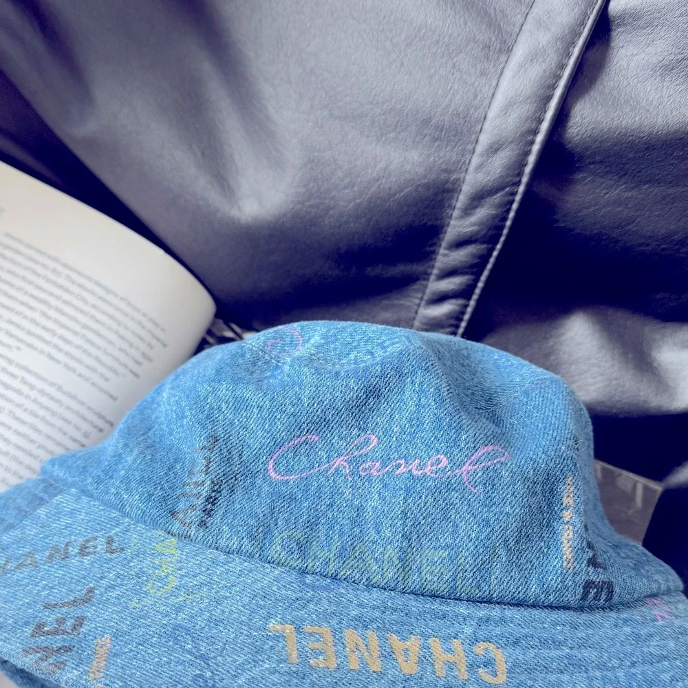 CHANEL Denim Mood Cloche Bucket Hat L